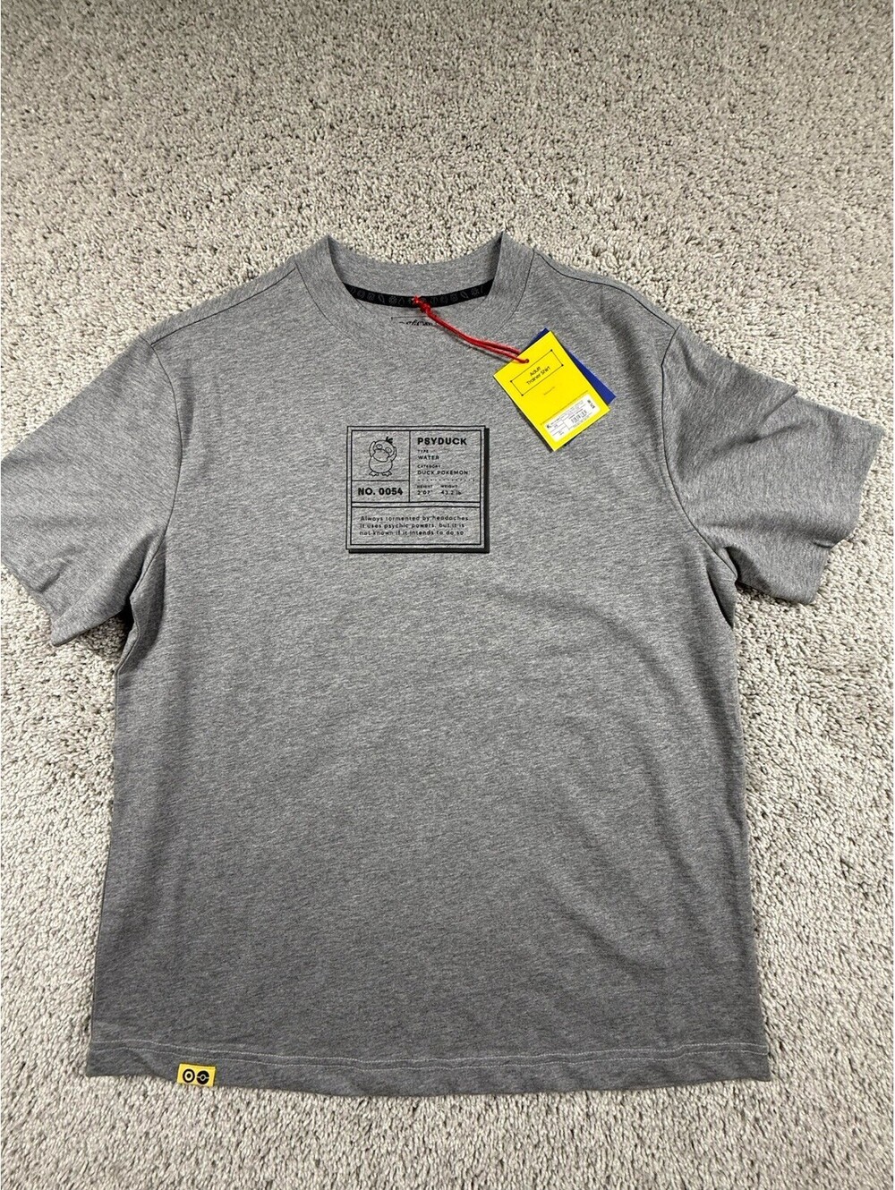 NWT Pokemon Men’s T Shirt Size XS 100% Premium Cotton Psyduck